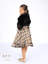 Striped winter dress with jacket (603)