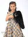 Striped winter dress with jacket (603)