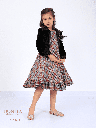Striped winter dress with jacket (603)
