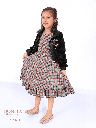 Striped winter dress with jacket (603)