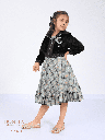 Striped winter dress with jacket (603)