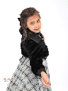 Striped winter dress with jacket (603)