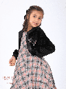 Striped winter dress with jacket (603)