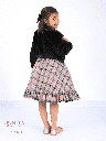 Striped winter dress with jacket (603)