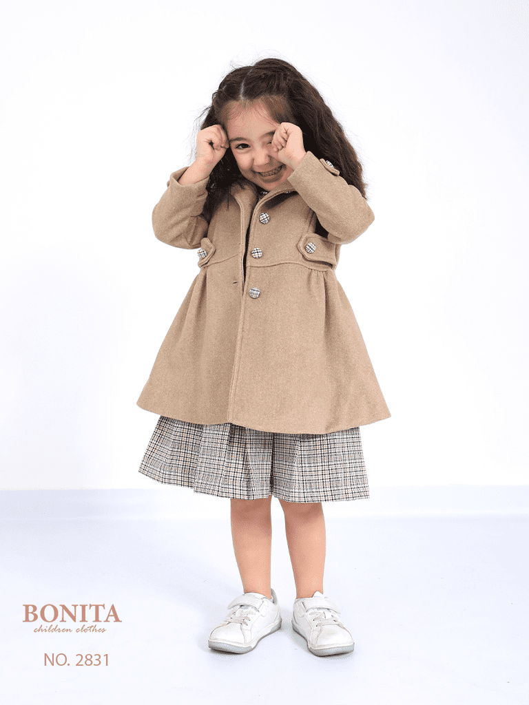 Check print dress with jacket (2831)