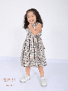 Check print dress with jacket (2831)