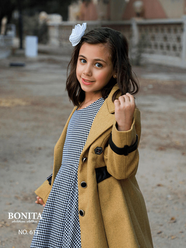 Check print dress with jacket (613)