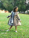 Check print dress with jacket (613)