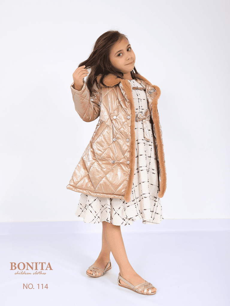 Winter dress with black jacket (114)
