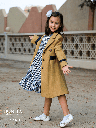Button front coat with beautiful dress (613)