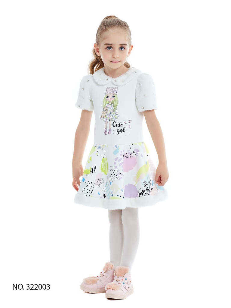 Casual dress with teddy bear (322003)