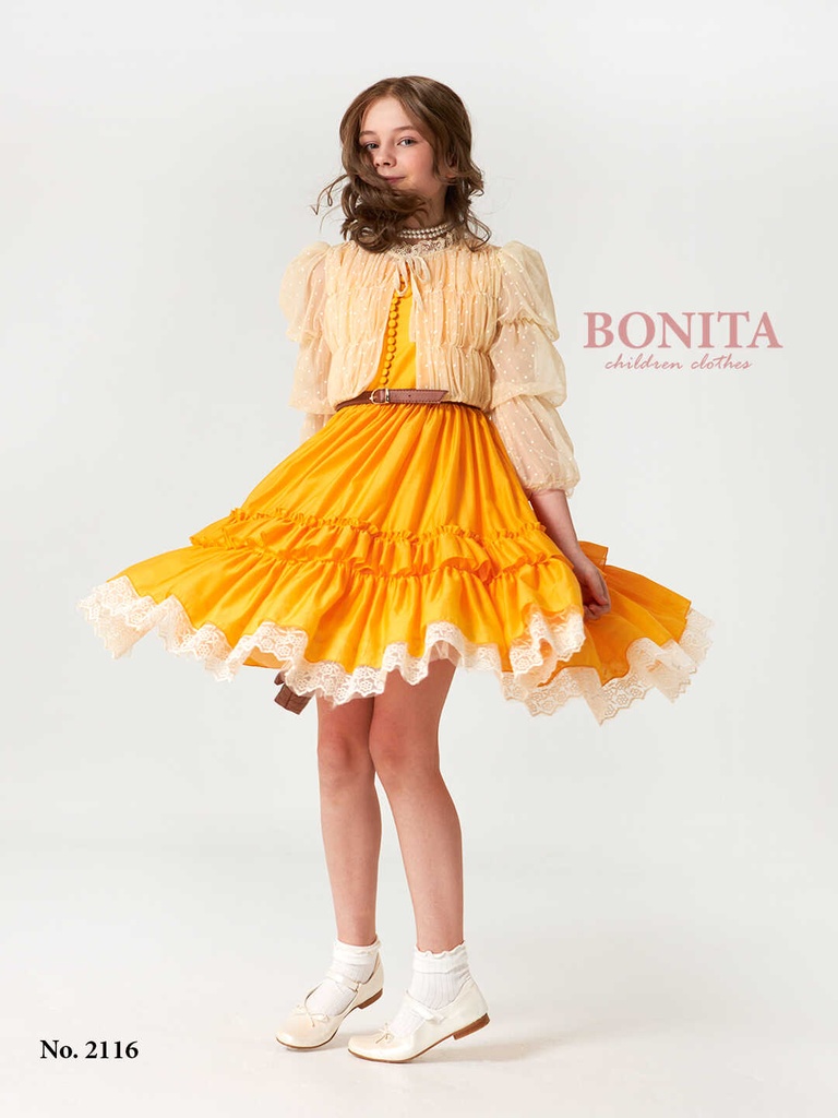 Distinctive casual dress for girls with bag (2116)