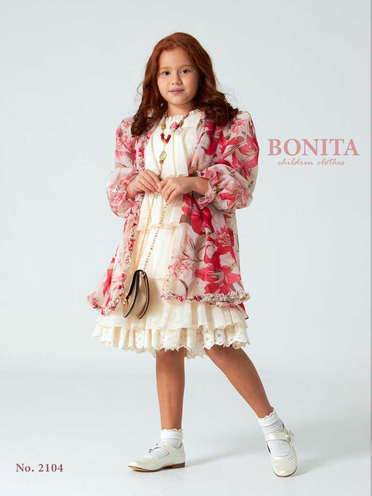 Distinctive casual dress with bag and necklace (2104)