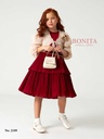 Girls casual red dress with bag (2109)