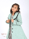 Girls' leather collar jacket with dress (612)