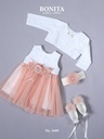 Striped winter dress with jacket (603)