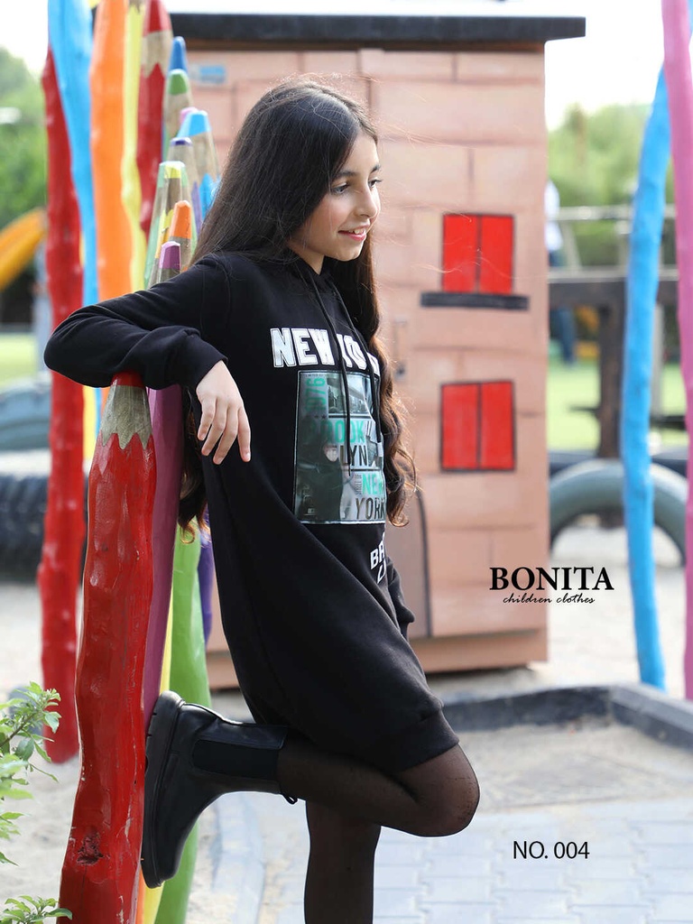 Striped winter dress with jacket (603)