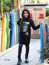 Striped winter dress with jacket (603)