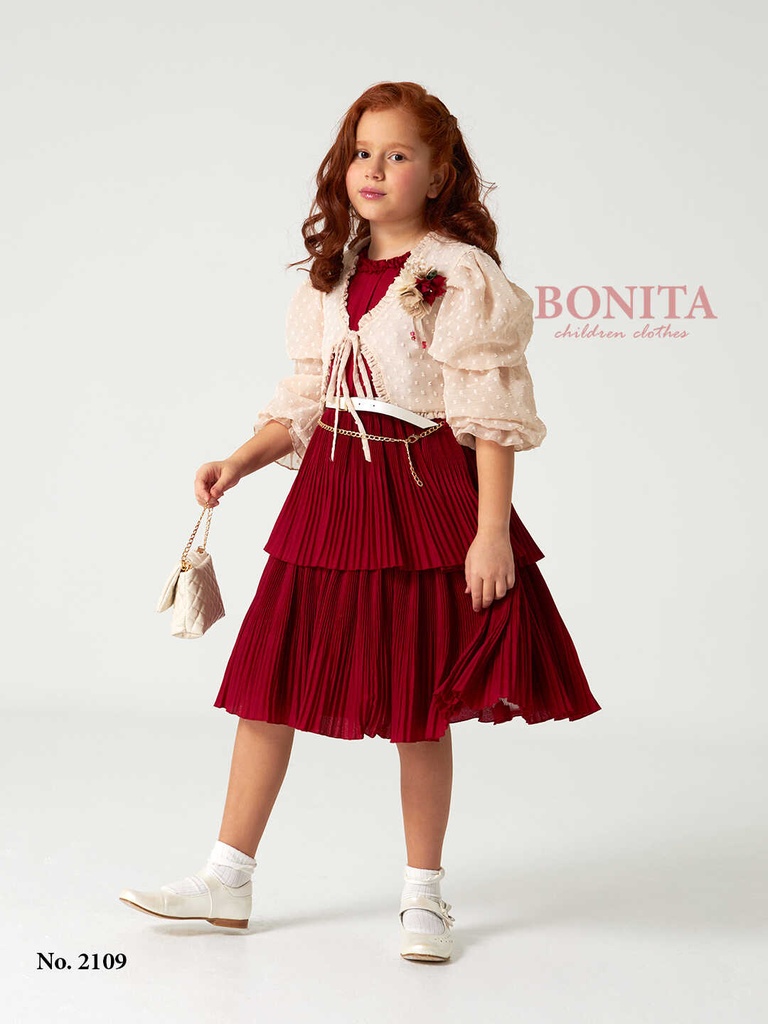 Winter dress with black jacket (503)