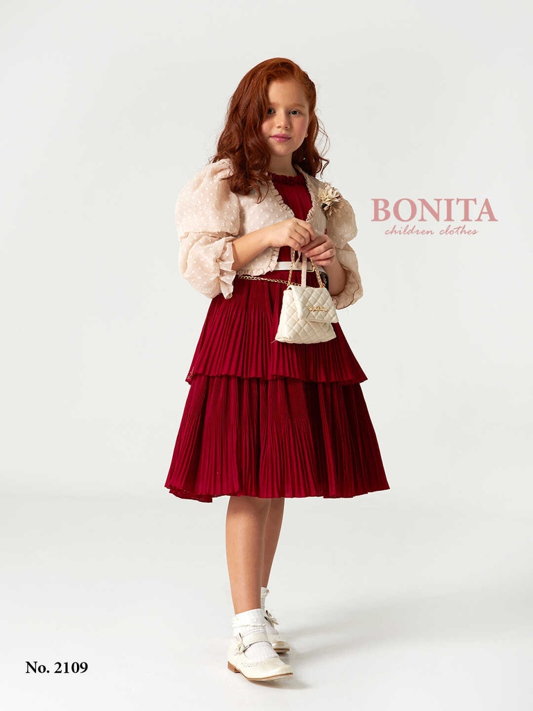 Winter dress with black jacket (503)