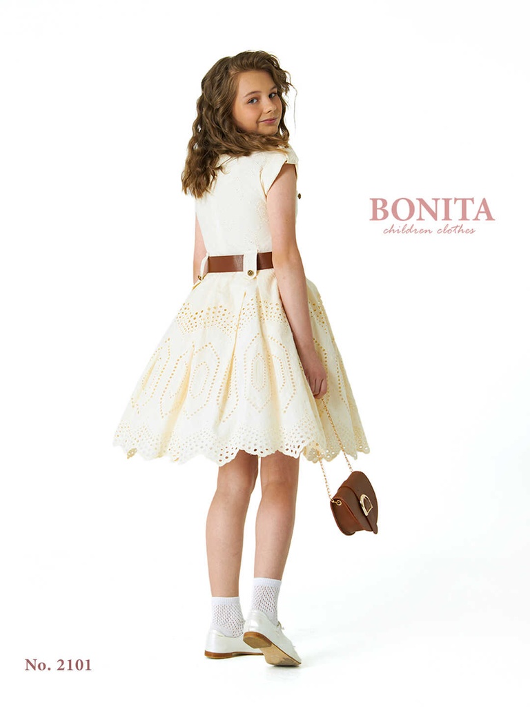 Button front coat with beautiful dress (613)