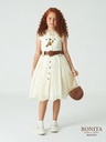 Beige embroidered dress (2124)